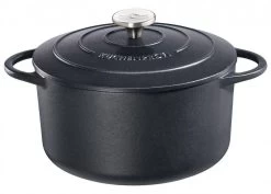 Küchenprofi Bratentopf Rund Aus Gusseisen Provence In Schwarz