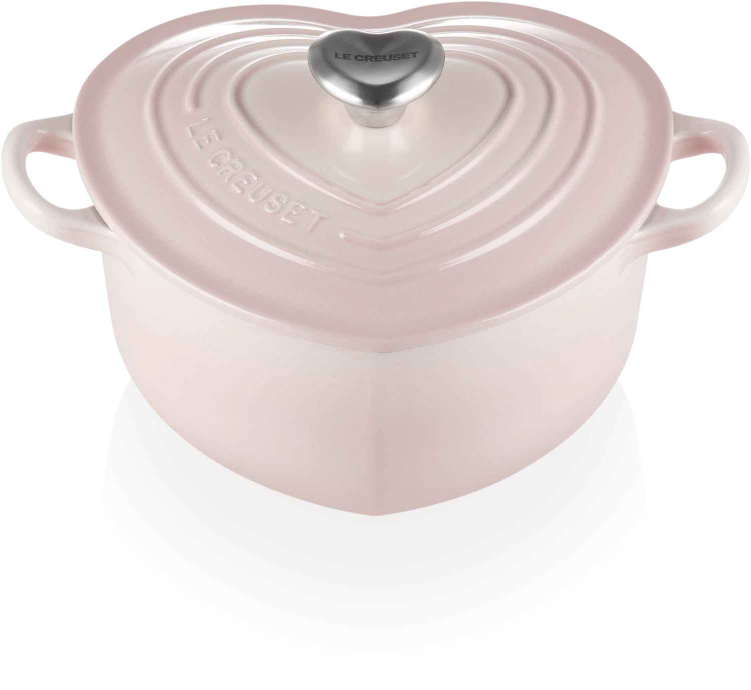 Le Creuset Herzbräter Aus Gusseisen Mit Herzgriff In Shell Pink