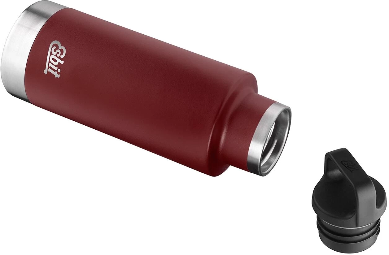 Esbit SCULPTOR Edelstahl Isolierflasche "Standard Mouth", 750ml, Burgundy – Bild 2