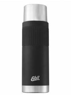 Esbit SCULPTOR Edelstahl Isolierflasche, Mit Manschette,1L, Schwarz