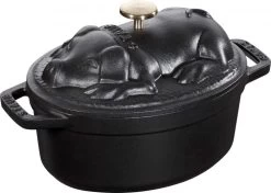Staub Cocotte Schwein In Schwarz