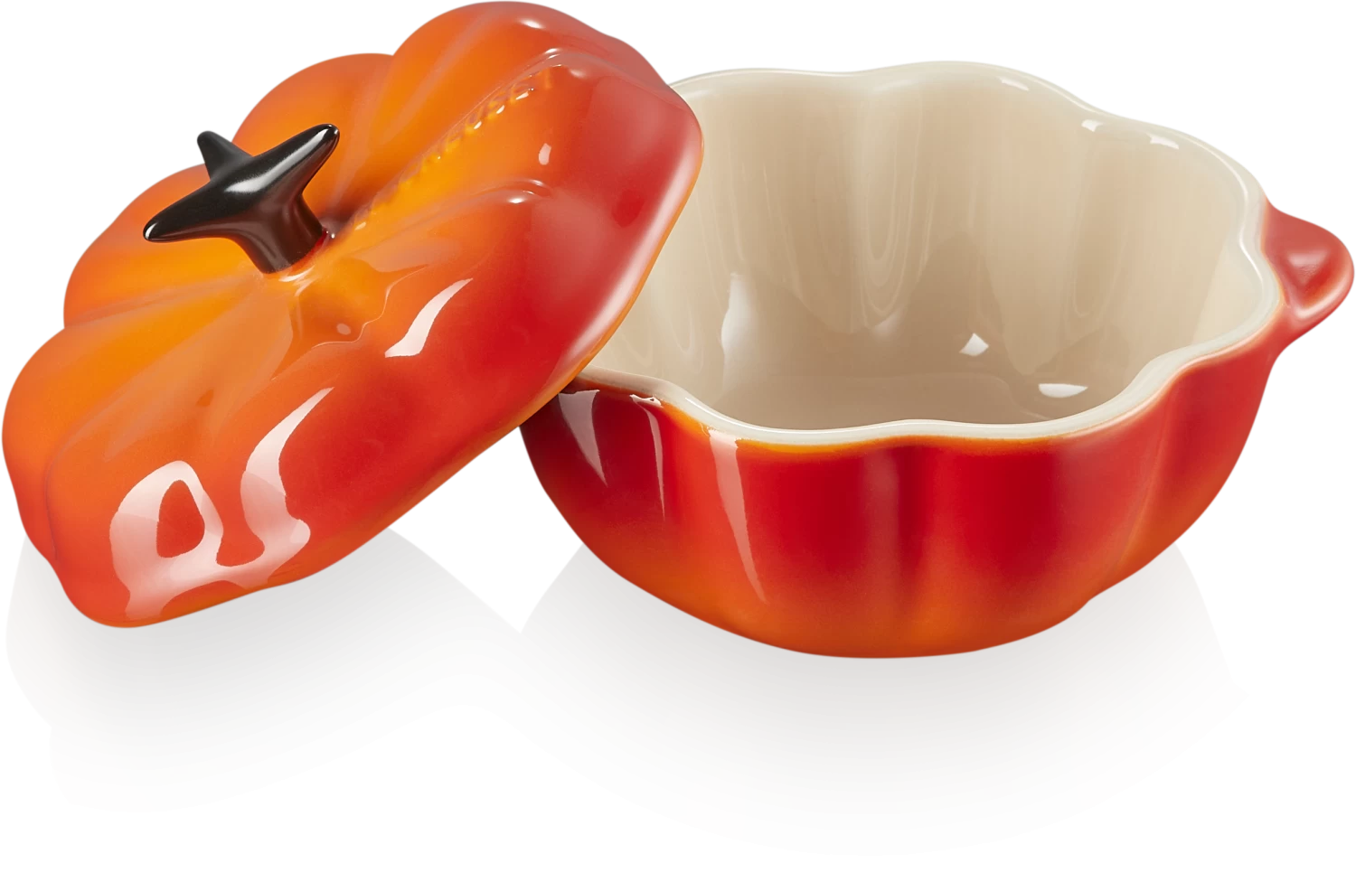 Le Creuset Kürbisförmchen Mit Deckel In Ofenrot – Bild 2