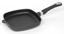 AMT Eckpfanne Flach Aus Aluguss Mit Grillstreifen
