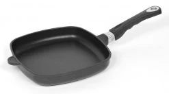 AMT Eckpfanne Flach Aus Aluguss Mit Stielgriff Für Induktion