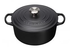 Le Creuset Bräter Signature Rund In Schwarz