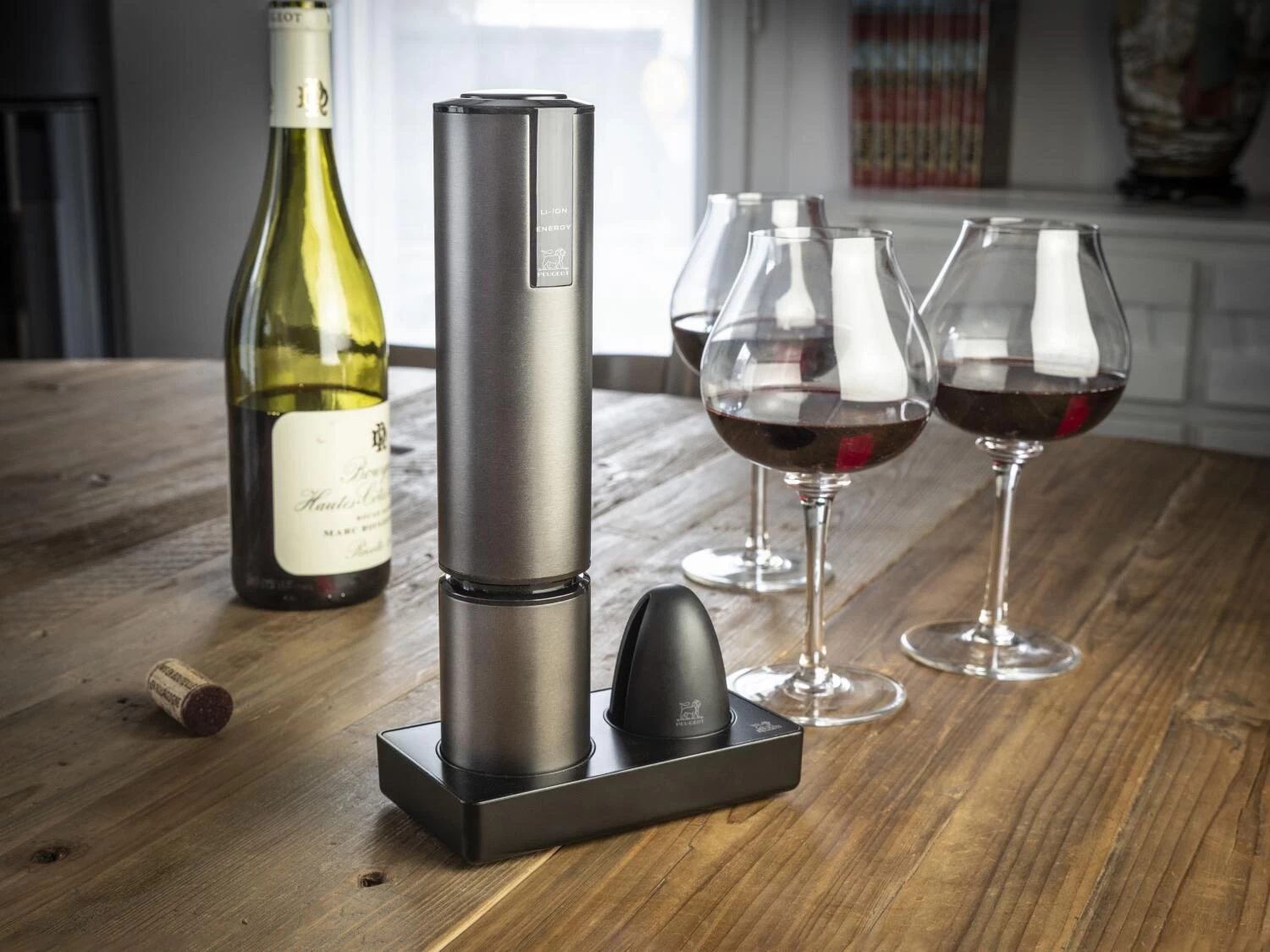 PEUGEOT Elektrischer Korkenzieher Elis Touch Mit Akku, Carbon – Bild 8