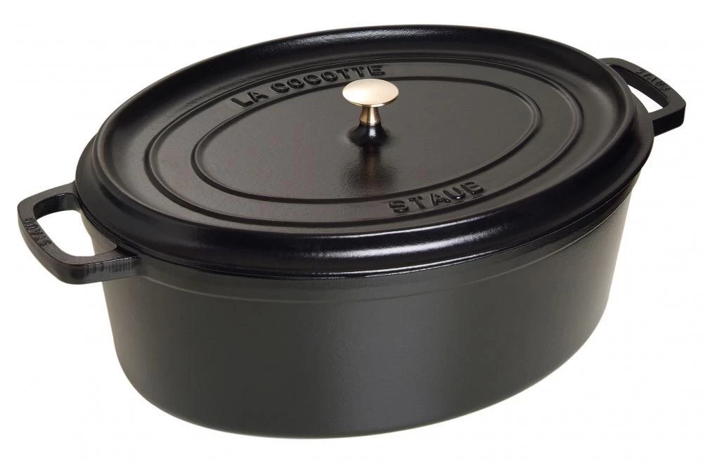 Staub Gänsebräter Oval Aus Gusseisen In Schwarz