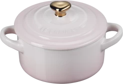 Le Creuset Mini Cocotte Mit Herzknopf In Shell Pink