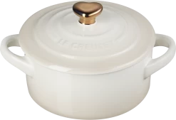 Le Creuset Mini Cocotte Mit Herzknopf In Meringue